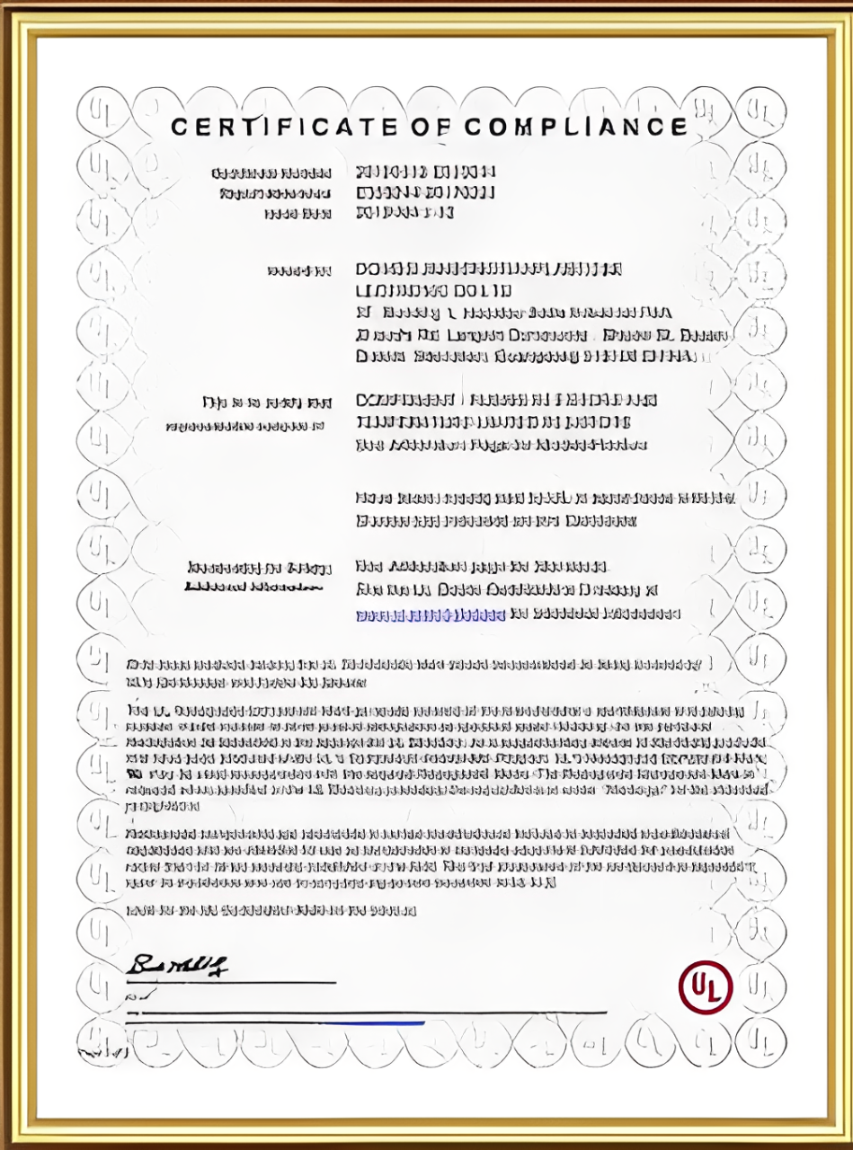 Product Certificate Placeholder