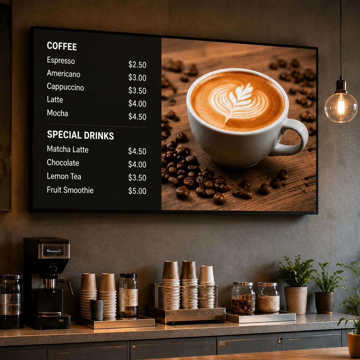 Wall-Mounted Digital Signage Screens