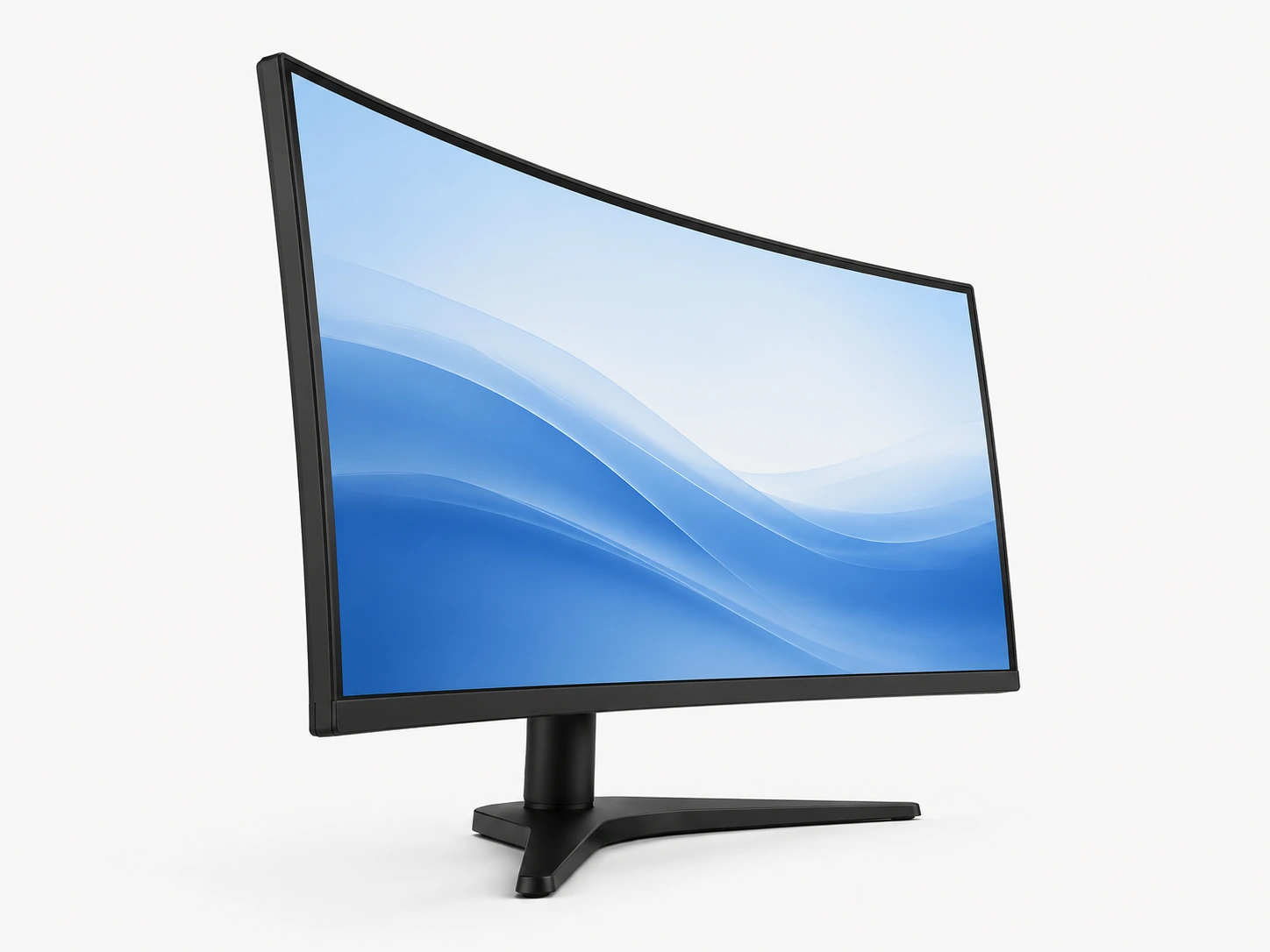 J-Type curved monitor side profile showing edge interaction