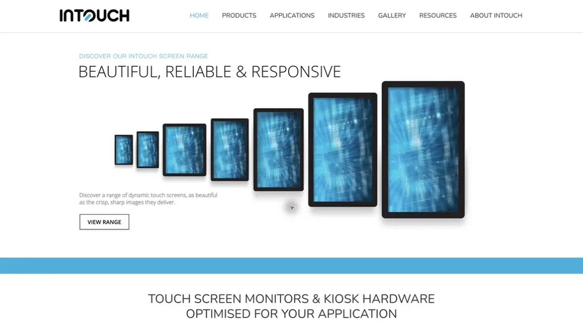 InTouch Screens official website homepage