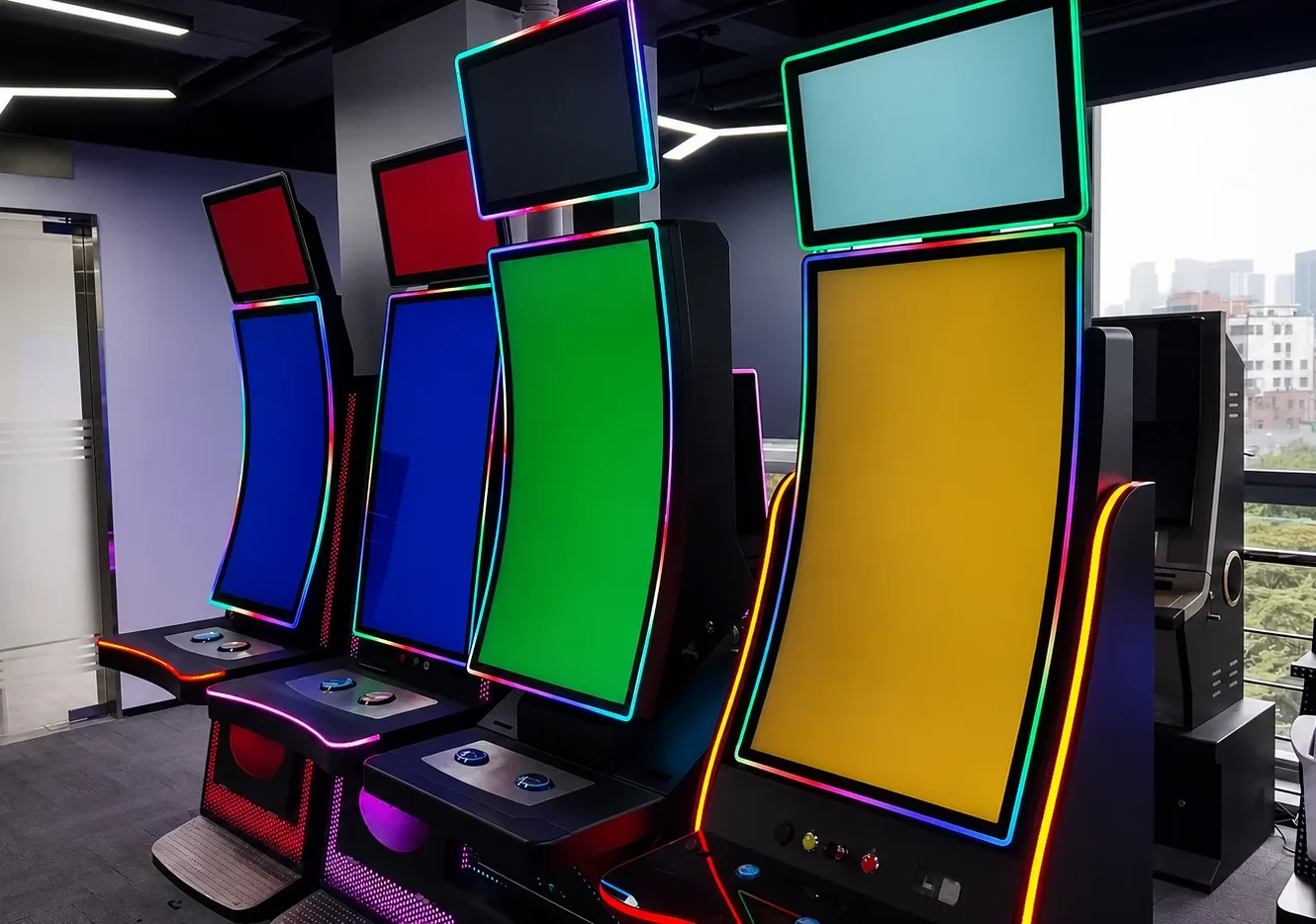 Structure of a slot machine display