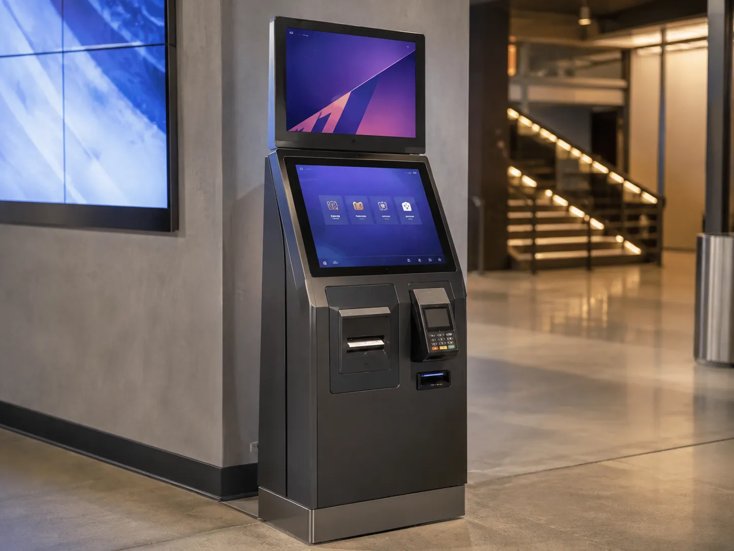dual-screen ticketing kiosk hardware