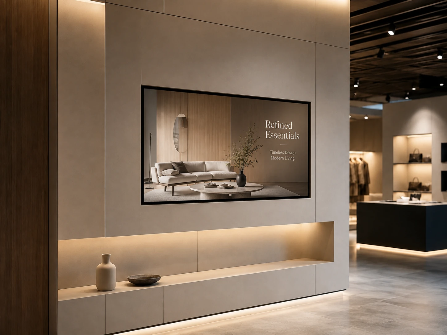 Embedded or Recessed Wall Display