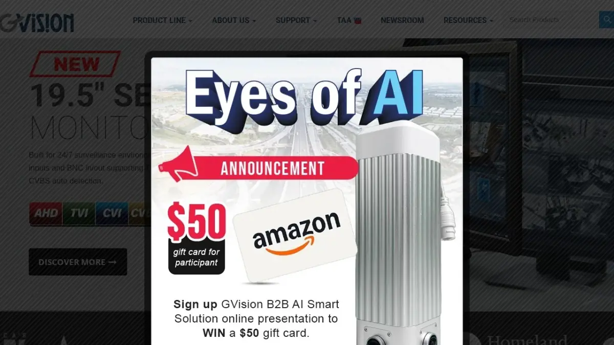 GVision official website screenshot