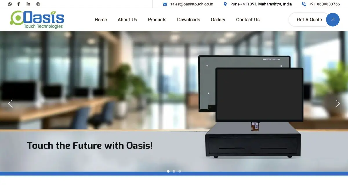 Oasis Touch Technologies official homepage