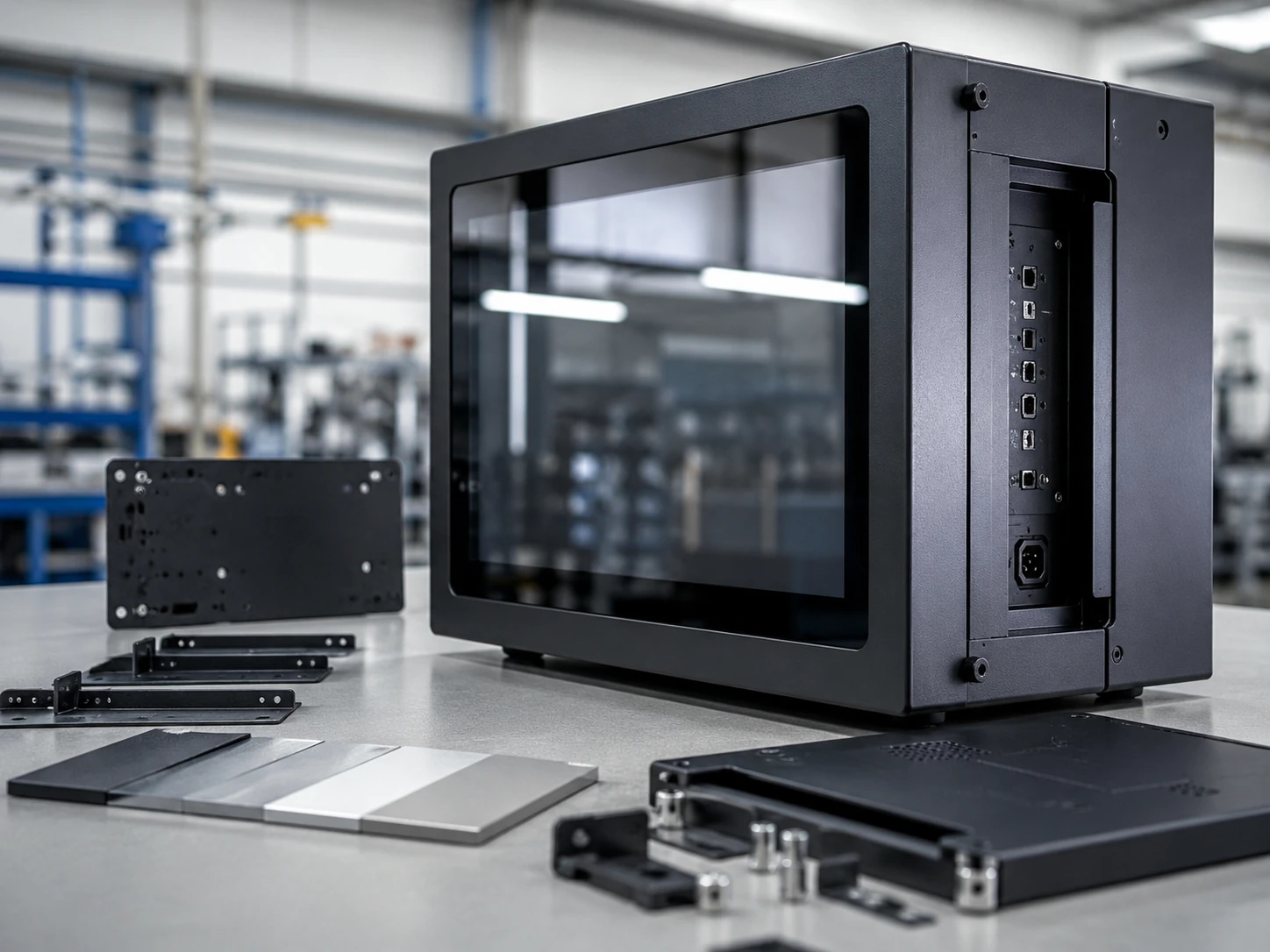 Custom enclosure and glass protection