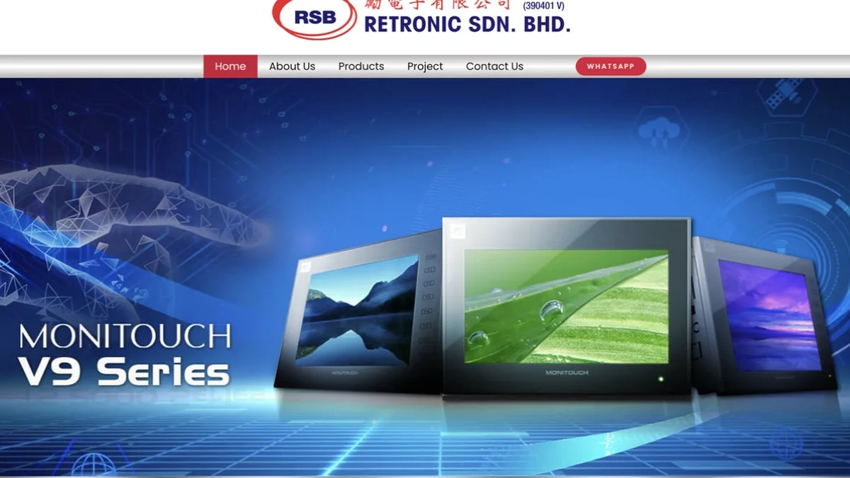 Retronic Sdn Bhd official website homepage