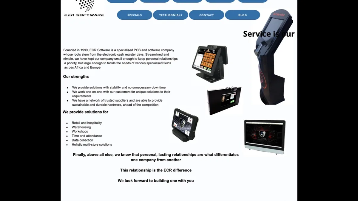 ECR Software official website homepage