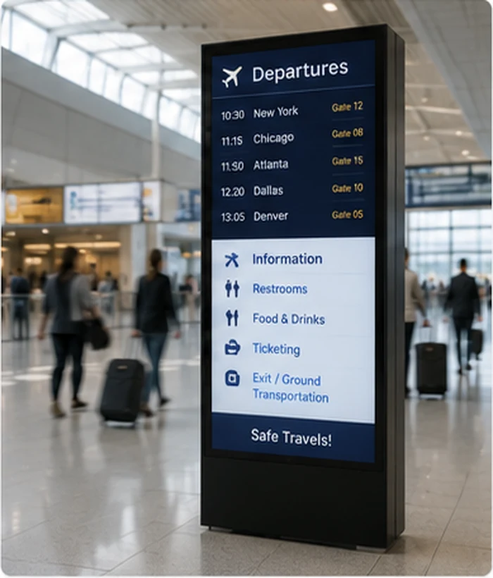 Transportation & Public Venues Digital Signage