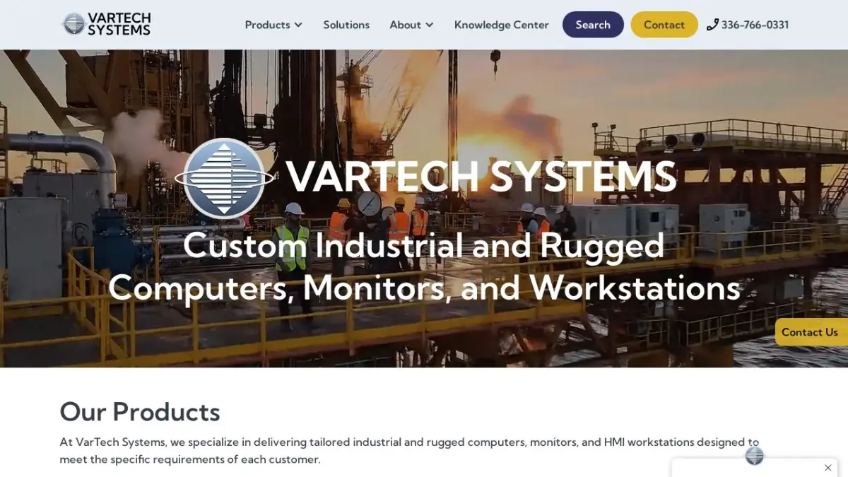 VarTech Systems official website screenshot