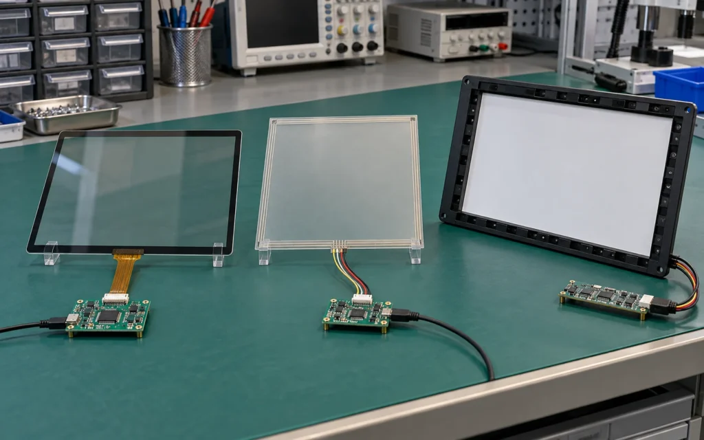 02 capacitive resistive infrared touch hardware
