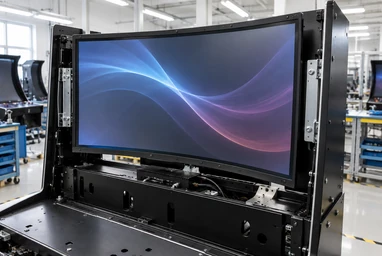 32-inch C-type curved touchscreen monitor for custom cabinet integration