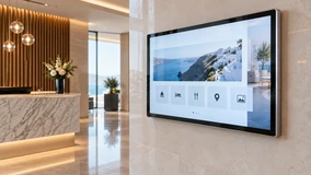 Commercial interactive digital signage with a large touch display