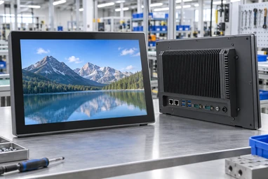 Touchscreen all-in-one computer with integrated computing hardware
