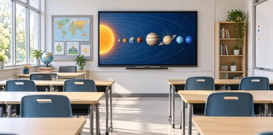 Classroom interactive display application