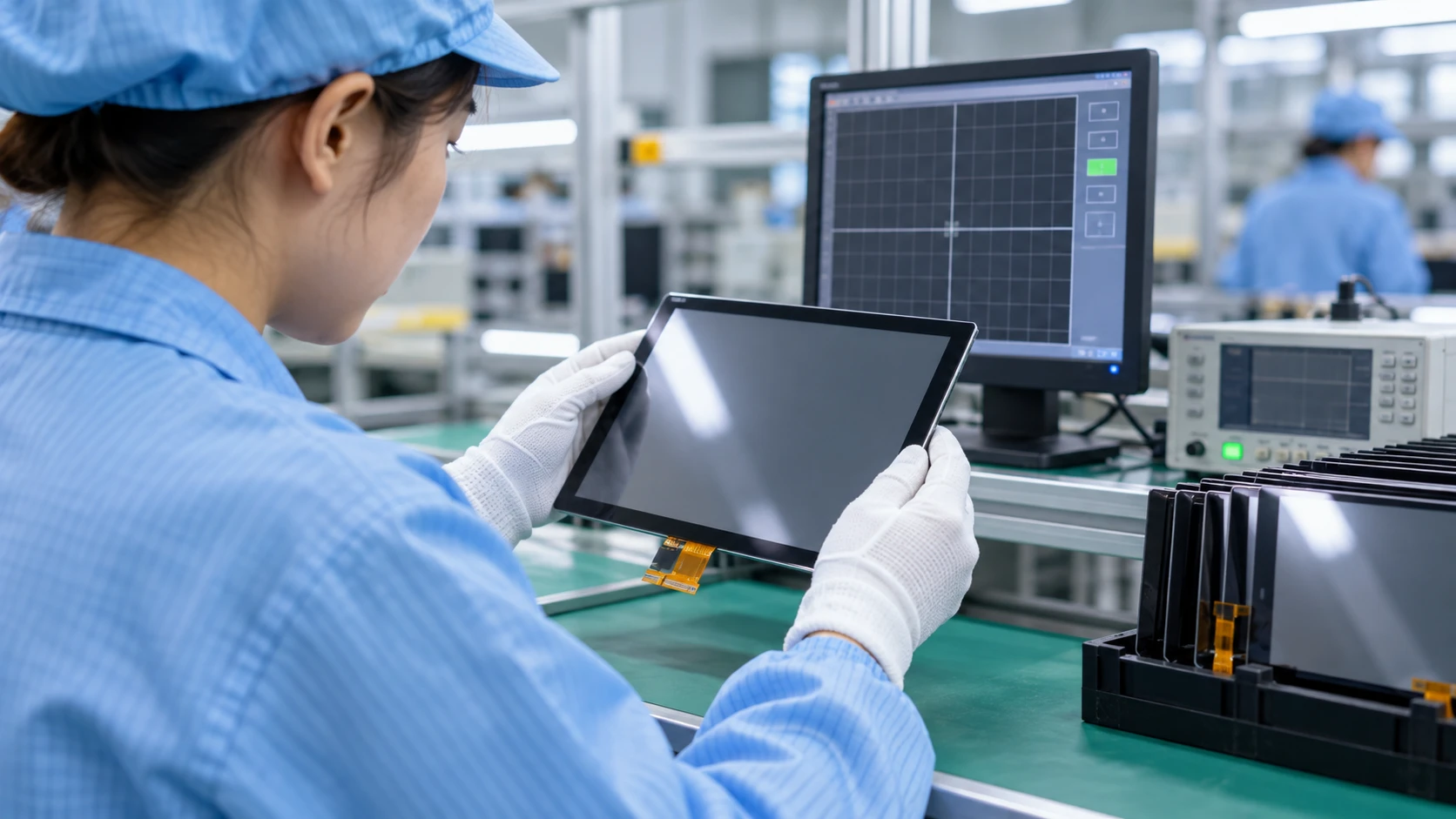 Lucky-XFC touch display assembly process