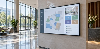 Large touchscreen information display application