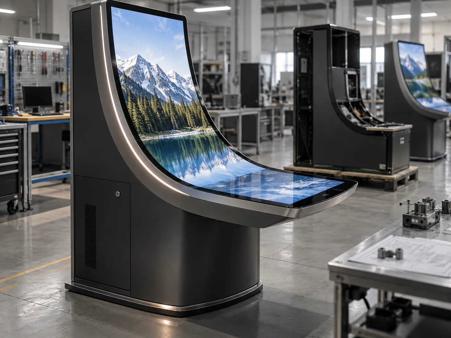 Effect of curved geometry on equipment enclosure
