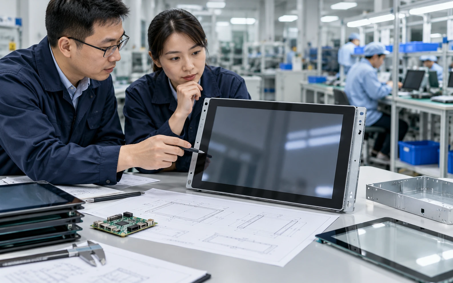 Touchscreen display engineering evaluation and OEM customization