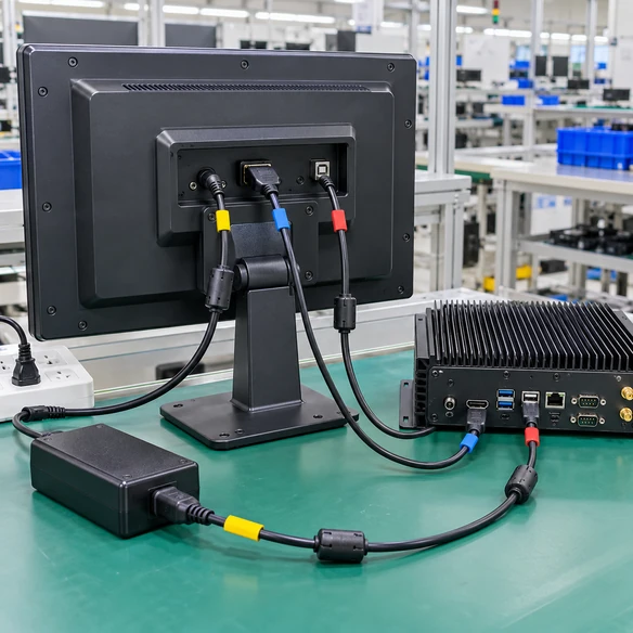 Comparison of HDMI video, USB touch, USB power and USB-C combined connection