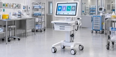 Healthcare information terminal touchscreen application