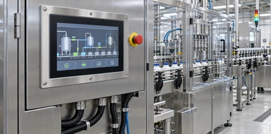 Industrial equipment touchscreen interface