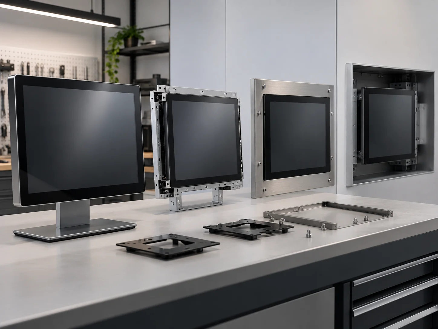 Installation fit comparison for same diagonal size displays
