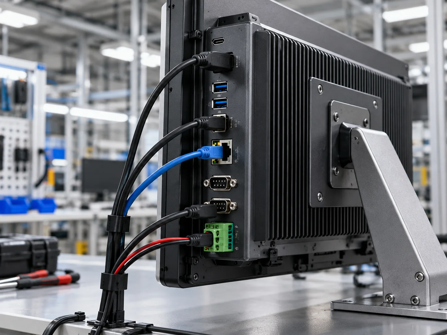 Comparison of touch monitor and all-in-one system structure