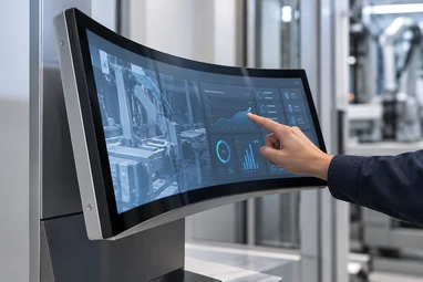J-Type and C-Type curved touch panel monitors