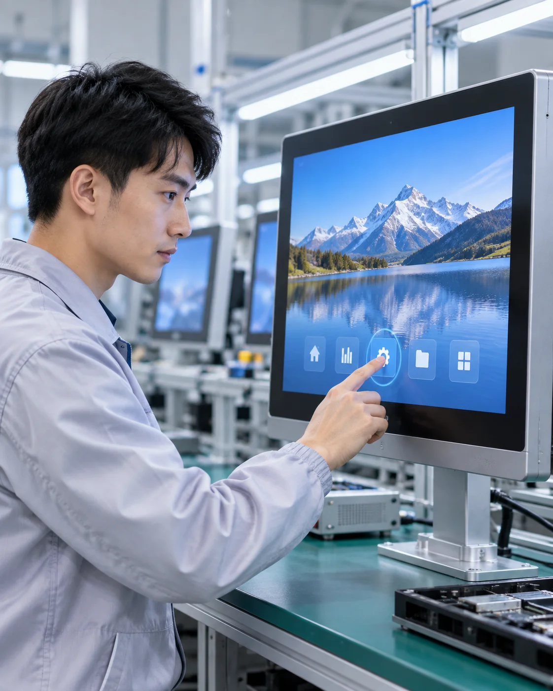 Large format touch display