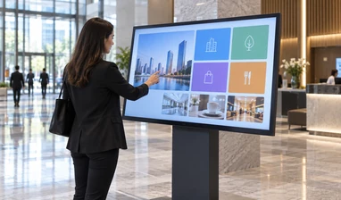 Large-format LCD touch monitor