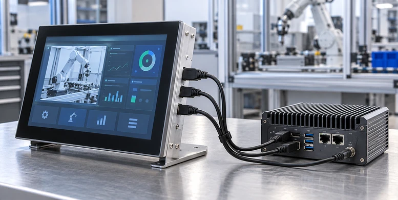 Touch monitor interface ports