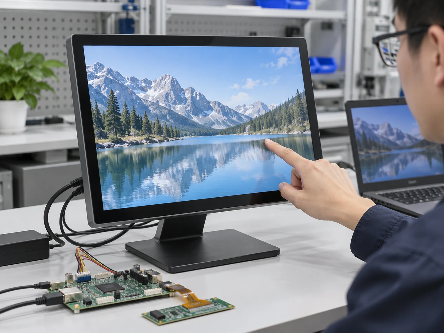 LCD touchscreen monitor architecture diagram