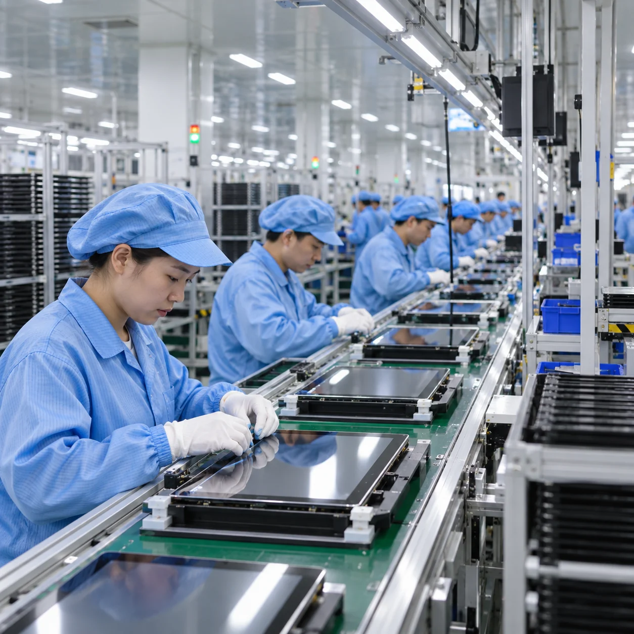 Touchscreen display production and inspection at Lucky XFC