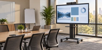 Meeting room interactive monitor application