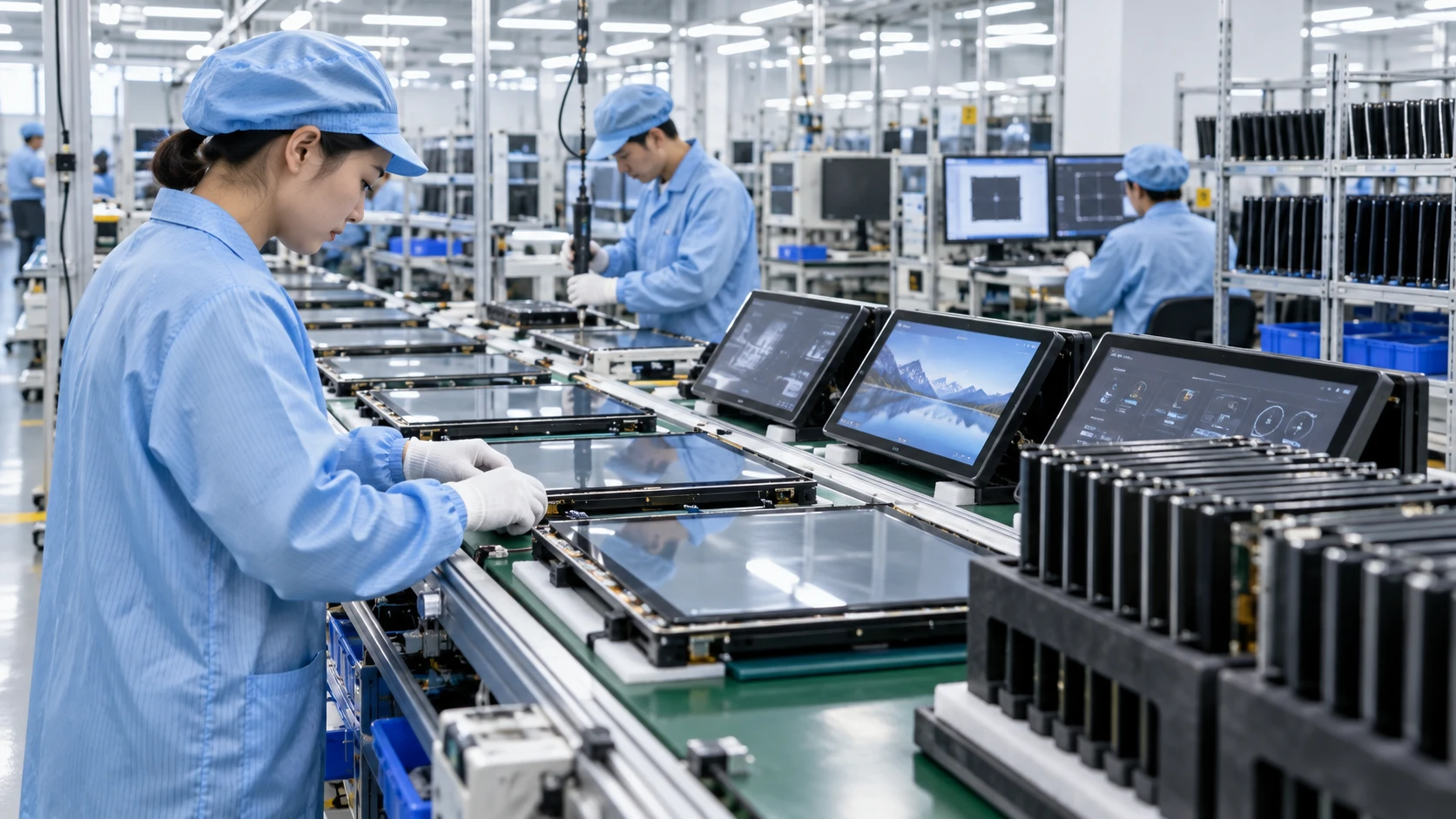 Lucky-XFC touchscreen display manufacturing team and facility