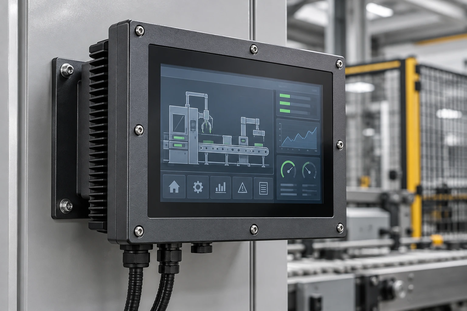 Open frame touchscreen monitor for cabinet integration