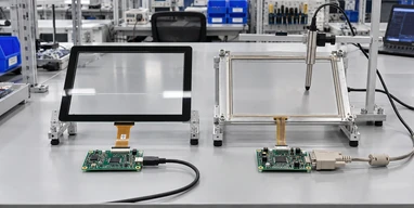 PCAP and resistive touch integration paths