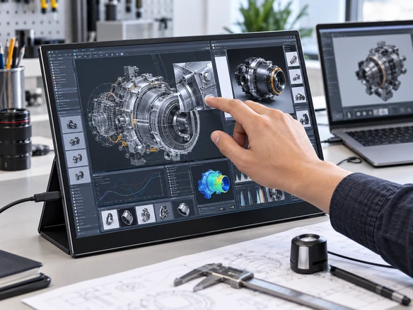 Close-up of IPS display panel structure