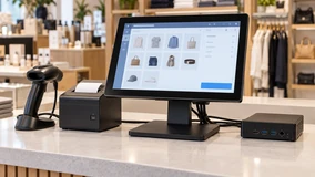 HDMI touchscreen monitor used in a POS service terminal