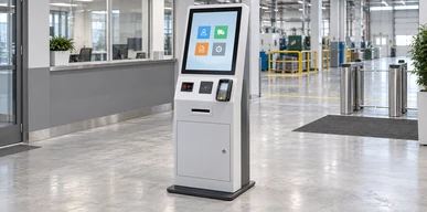 Self-service kiosk touchscreen application