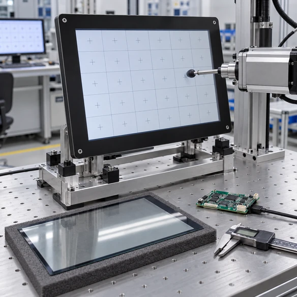 Touchscreen glass controller and enclosure integration