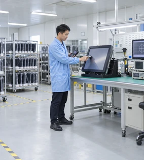 Lucky XFC touchscreen display production team