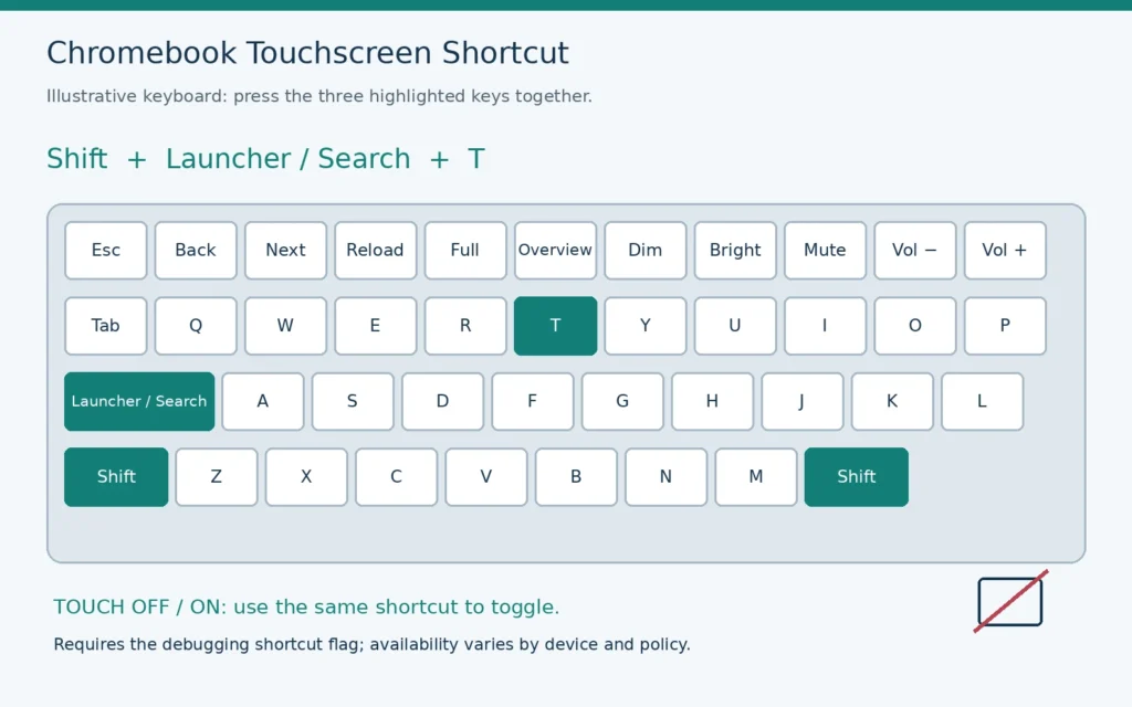 01 chromebook turn off touchscreen shortcut