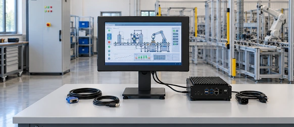 Compact Industrial VGA Touchscreen Monitor