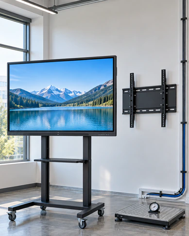 65 Inch Touchscreen Monitor wall mount and mobile stand planning