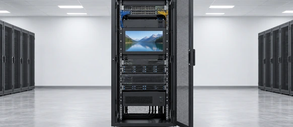 Fixed-Panel Rack Mount Touchscreen Monitor