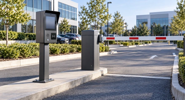 Outdoor touch display for parking and access terminal