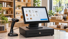 Retail terminal with metal-housed capacitive touchscreen display