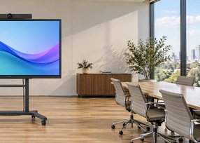 Interactive touchscreen display used for business presentations
